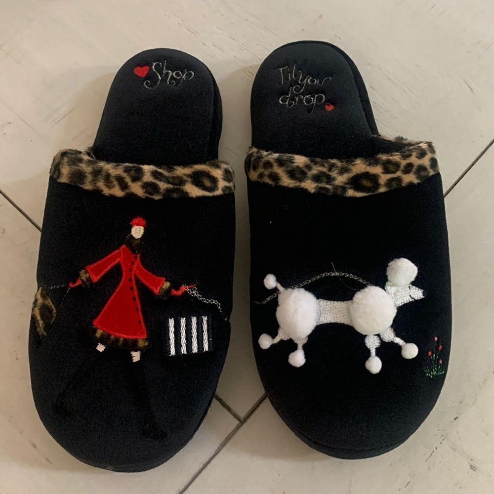 Cute Black Slippers  